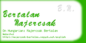 bertalan majercsak business card